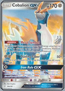 106, Fire[×2], Metal, Normal, Psychic[-20], Ultra Rare, World Championships 2019 Cobalion GX (106/181) (Perfection - Henry Brand) [World Championships 2019] - Trading Card World