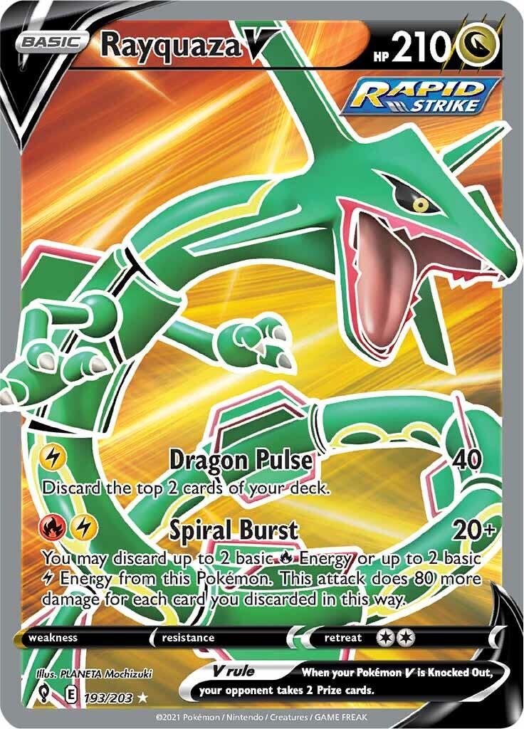 193, Dragon, Holofoil, Sword & Shield: Evolving Skies, Ultra Rare Rayquaza V (193/203) [Sword & Shield: Evolving Skies] - Trading Card World