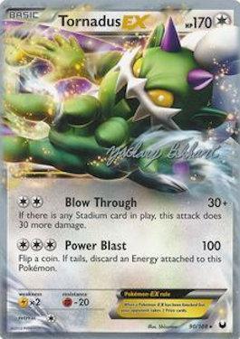 90, Colorless, Fighting[-20], Lightning[×2], Normal, Ultra Rare, World Championships 2012 Tornadus EX (90/108) (CMT - Zachary Bokhari) [World Championships 2012] - Trading Card World