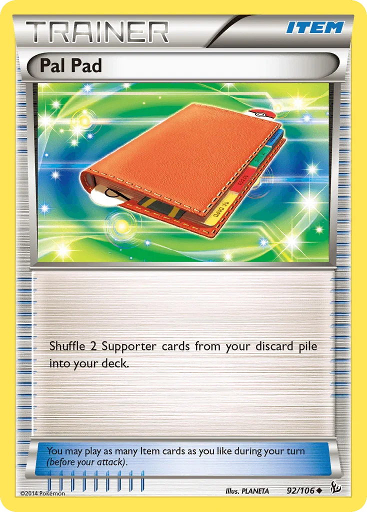 92, Item, Normal, Reverse Holofoil, Uncommon, XY: Flashfire Pal Pad (92/106) [XY: Flashfire] - Trading Card World