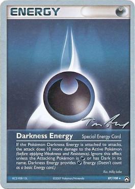 87, Normal, Rare, Special Energy, World Championships 2007 Darkness Energy (87/108) (Legendary Ascent - Tom Roos) [World Championships 2007] - Trading Card World