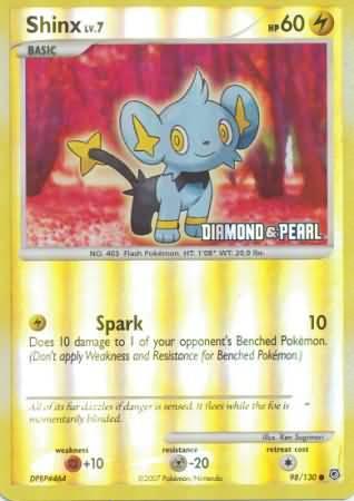 98, Burger King Promos: 2008 Collection, Fighting[+10], Lightning, Metal[-20], Promo, Reverse Holofoil Shinx (98/130) [Burger King Promos: 2008 Collection] - Trading Card World