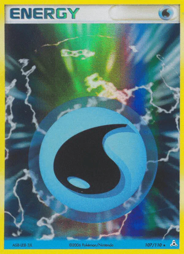 Basic Energy, EX: Holon Phantoms, Holo Rare, Holofoil Water Energy (107/110) [EX: Holon Phantoms] - Trading Card World