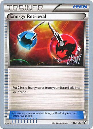 92, Item, Normal, Uncommon, World Championships 2011 Energy Retrieval (92/114) (Reshiphlosion - Christopher Kan) [World Championships 2011] - Trading Card World