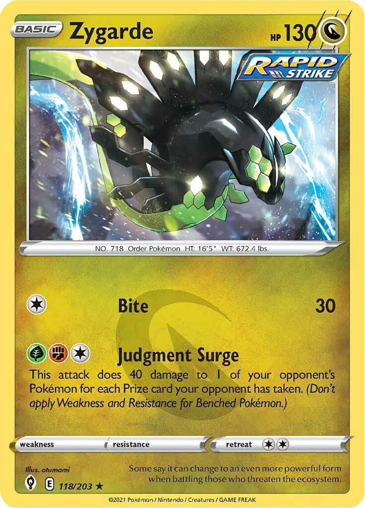 118, Dragon, Holo Rare, Holofoil, Reverse Holofoil, Sword & Shield: Evolving Skies Zygarde (118/203) [Sword & Shield: Evolving Skies] - Trading Card World