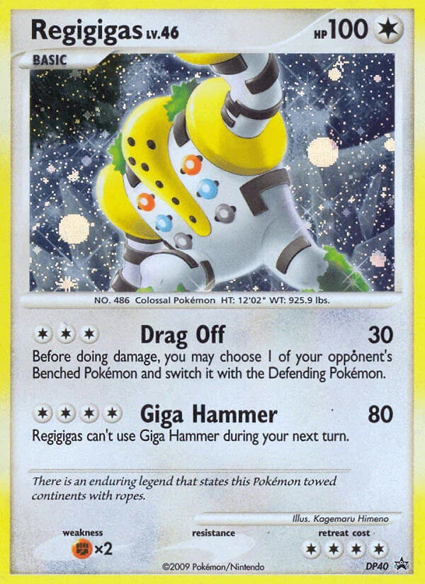 Black Star Promo, Colorless, Diamond & Pearl: Black Star Promos, DP40, Fighting[×2], Holofoil Regigigas (DP40) [Diamond & Pearl: Black Star Promos] - Trading Card World