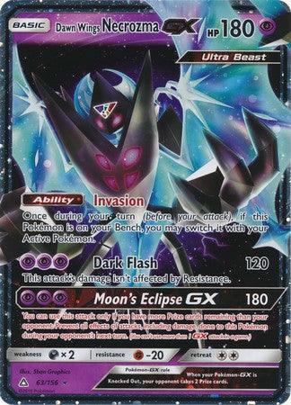 63, Darkness[×2], Fighting[-20], Holofoil, Promo, Psychic, Sun & Moon: Ultra Prism Dawn Wings Necrozma GX (63/156) (Jumbo Card) [Sun & Moon: Ultra Prism] - Trading Card World