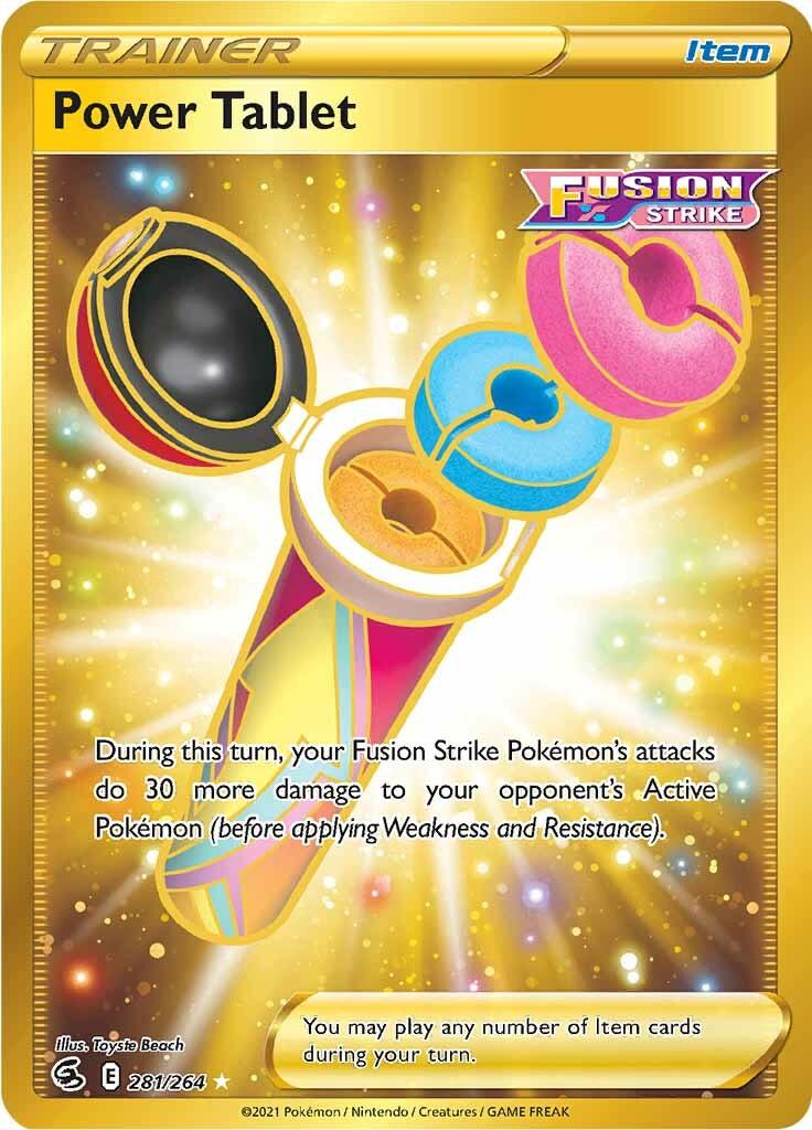 281, Holofoil, Item, Secret Rare, Sword & Shield: Fusion Strike Power Tablet (281/264) [Sword & Shield: Fusion Strike] - Trading Card World