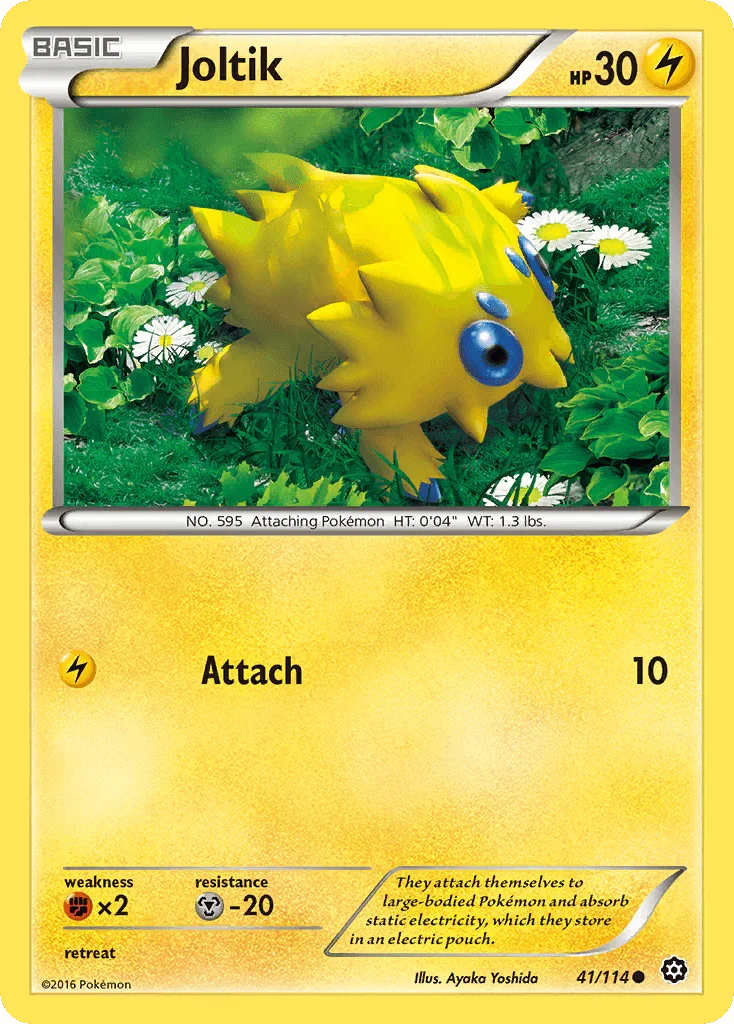 41, Common, Fighting[×2], Lightning, Metal[-20], Normal, Reverse Holofoil, XY: Steam Siege Joltik (41/114) [XY: Steam Siege] - Trading Card World