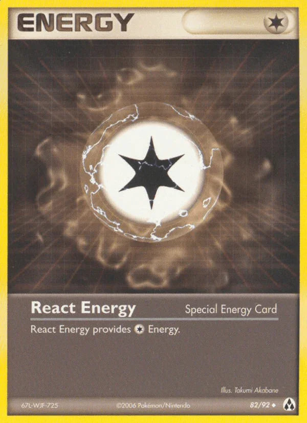82, EX: Legend Maker, Normal, Special Energy, Uncommon React Energy (82/92) [EX: Legend Maker] - Trading Card World