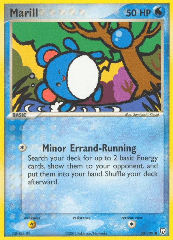 68, Common, EX: Team Rocket Returns, Lightning[×2], Normal, Water Marill (68/109) [EX: Team Rocket Returns] - Trading Card World
