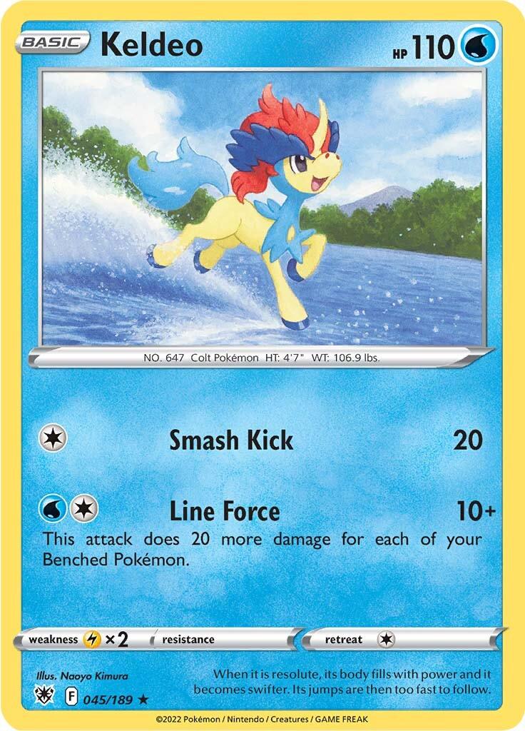 045, Lightning [x2], Normal, Rare, Sword & Shield: Astral Radiance, Water Keldeo (045/189) (Theme Deck Exclusive) [Sword & Shield: Astral Radiance] - Trading Card World
