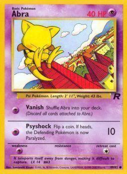 49, Common, Normal, Psychic, Psychic[×2], Team Rocket Unlimited Abra (49/82) [Team Rocket Unlimited] - Trading Card World
