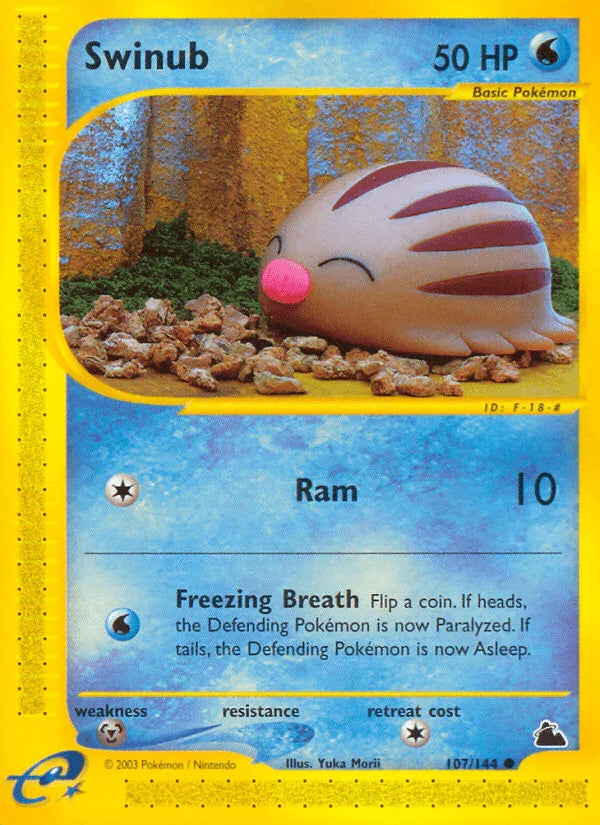 Common, Metal[×2], Normal, Reverse Holofoil, Skyridge, Water Swinub (107/144) [Skyridge] - Trading Card World