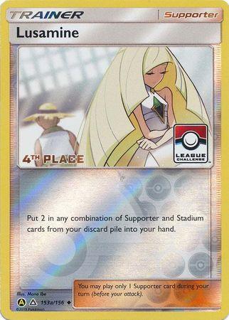 153a, Promo, Reverse Holofoil, Sun & Moon: Ultra Prism, Supporter Lusamine (153a/156) (League Challenge Alt Art 4th Place) [Sun & Moon: Ultra Prism] - Trading Card World