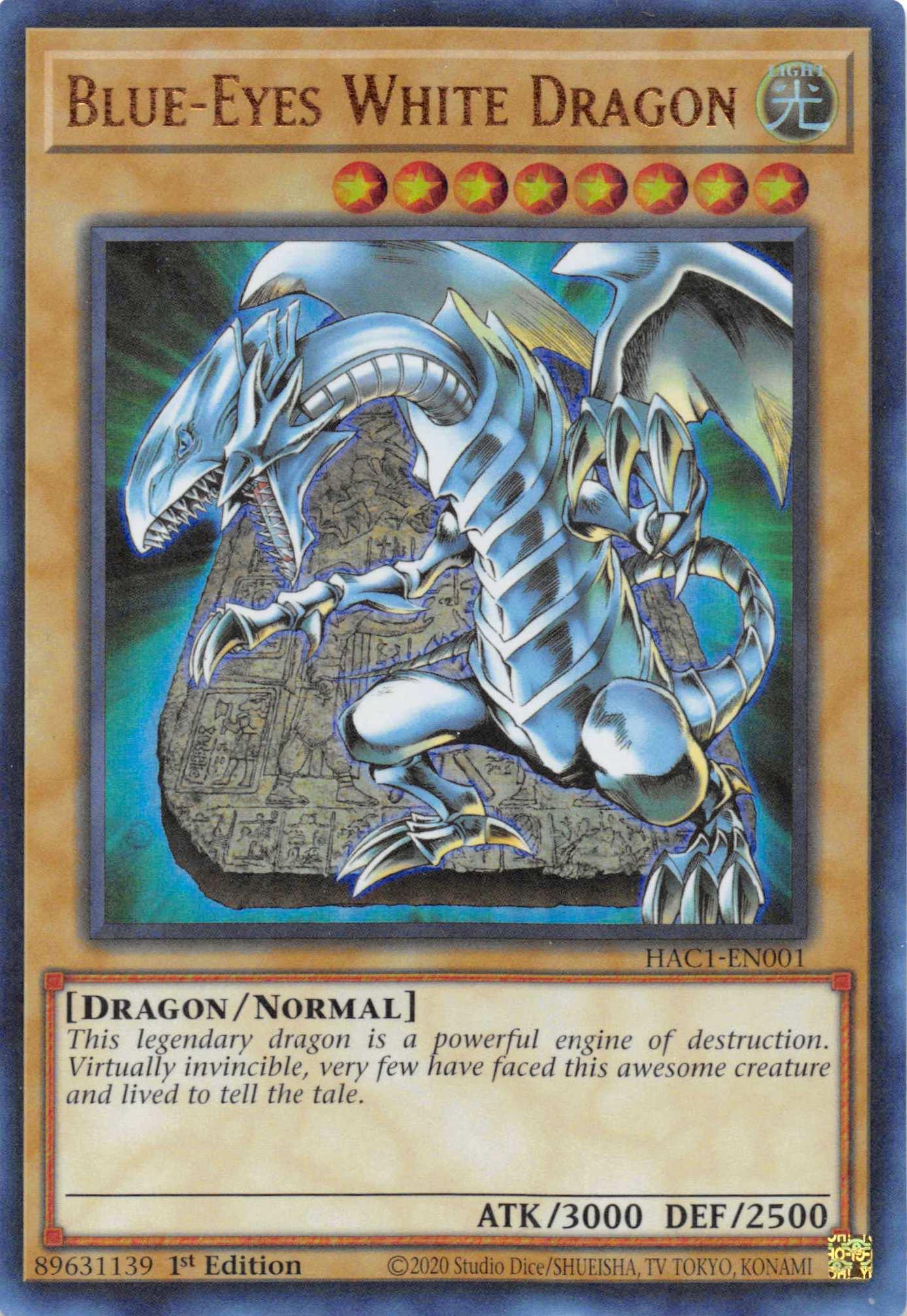 1st Edition, Dragon, Hidden Arsenal: Chapter 1, Light, Normal Monster, Parallel Rare Blue-Eyes White Dragon (Duel Terminal) [HAC1-EN001] Parallel Rare - Trading Card World