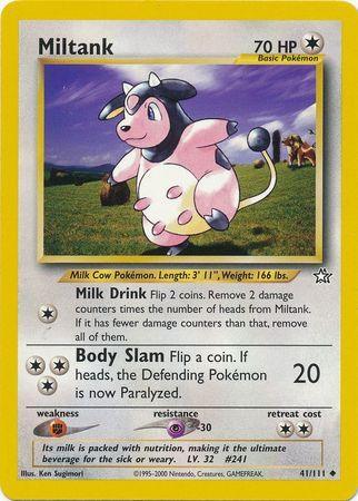 41, Colorless, Fighting[×2], Neo Genesis Unlimited, Normal, Psychic[-30], Uncommon Miltank (41/111) [Neo Genesis Unlimited] - Trading Card World