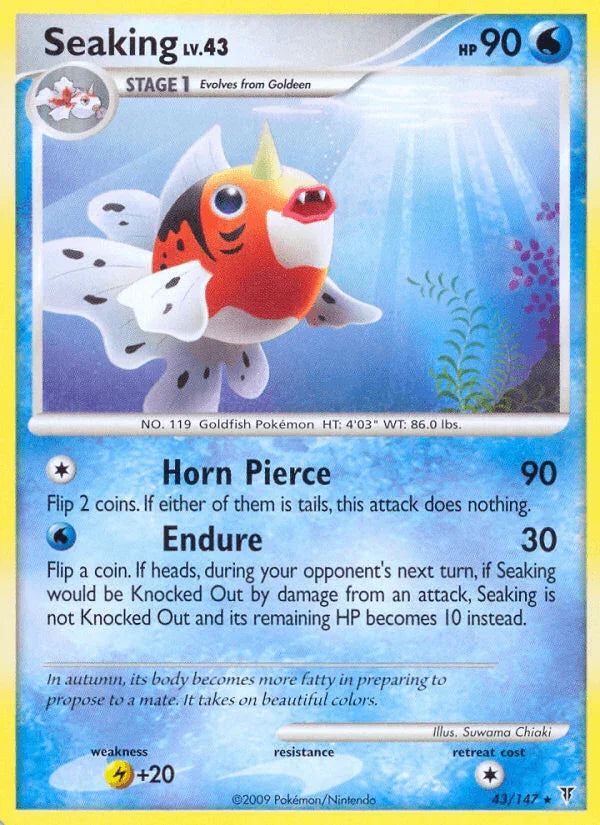 43, Lightning[+20], Normal, Platinum: Supreme Victors, Rare, Reverse Holofoil, Water Seaking (43/147) [Platinum: Supreme Victors] - Trading Card World