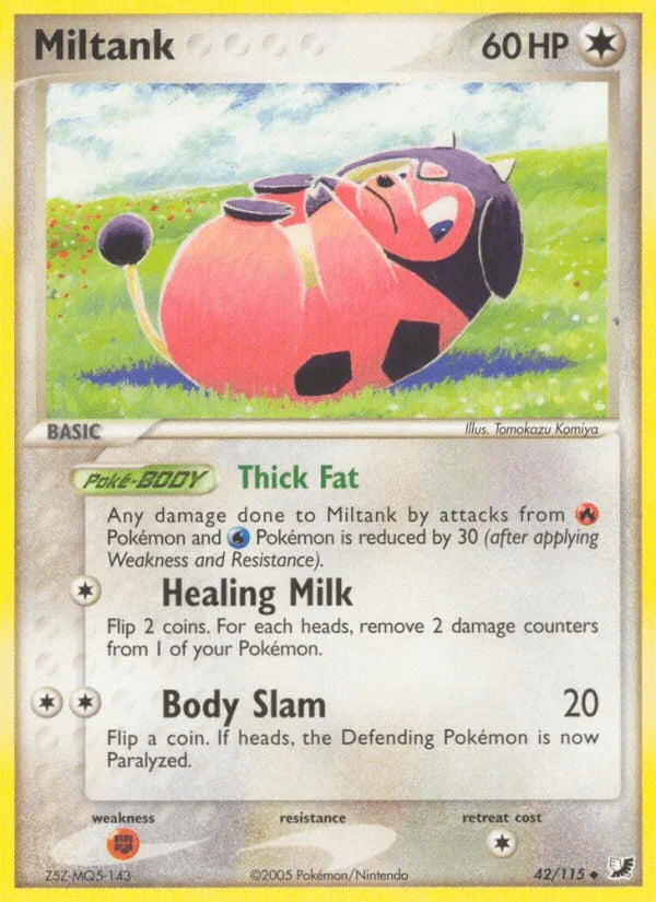 42, Colorless, EX: Unseen Forces, Fighting[×2], Normal, Uncommon Miltank (42/115) [EX: Unseen Forces] - Trading Card World