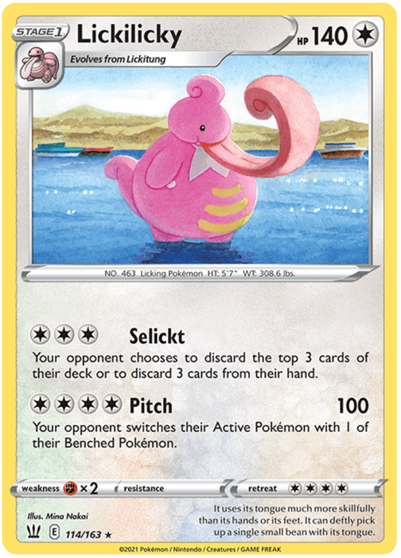 114, Colorless, Fighting [x2], Normal, Rare, Reverse Holofoil, Sword & Shield: Battle Styles Lickilicky (114/163) [Sword & Shield: Battle Styles] - Trading Card World