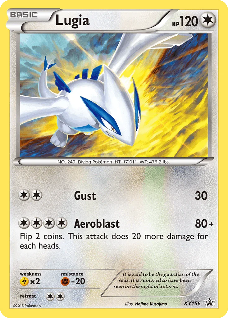 Colorless, Fighting[-20], Holofoil, Lightning[×2], Promo, XY156, XY: Black Star Promos Lugia (XY156) [XY: Black Star Promos] - Trading Card World