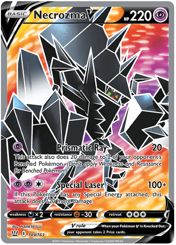 149, Darkness[x2], Fighting[-30], Holofoil, Psychic, Sword & Shield: Battle Styles, Ultra Rare Necrozma V (149/163) [Sword & Shield: Battle Styles] - Trading Card World