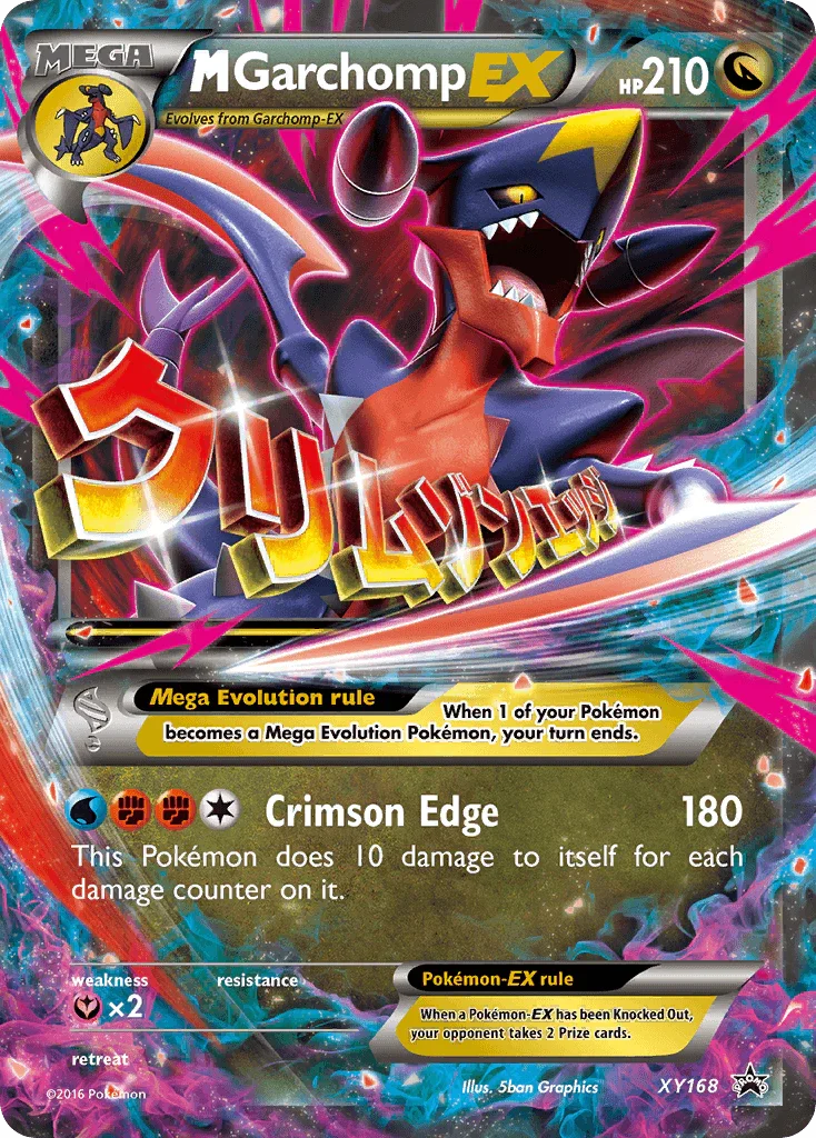 Dragon, Fairy[×2], Holofoil, Promo, XY168, XY: Black Star Promos M Garchomp EX (XY168) [XY: Black Star Promos] - Trading Card World