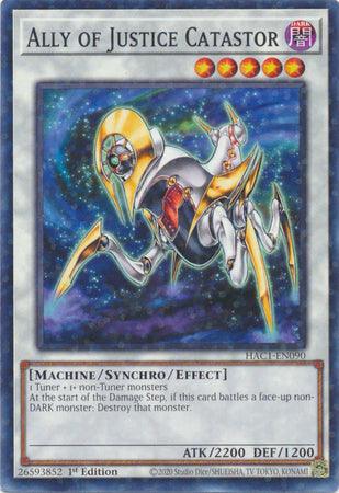 1st Edition, Common, Dark, Hidden Arsenal: Chapter 1, Machine, Synchro/Effect Monster Ally of Justice Catastor (Duel Terminal) [HAC1-EN090] Common - Trading Card World