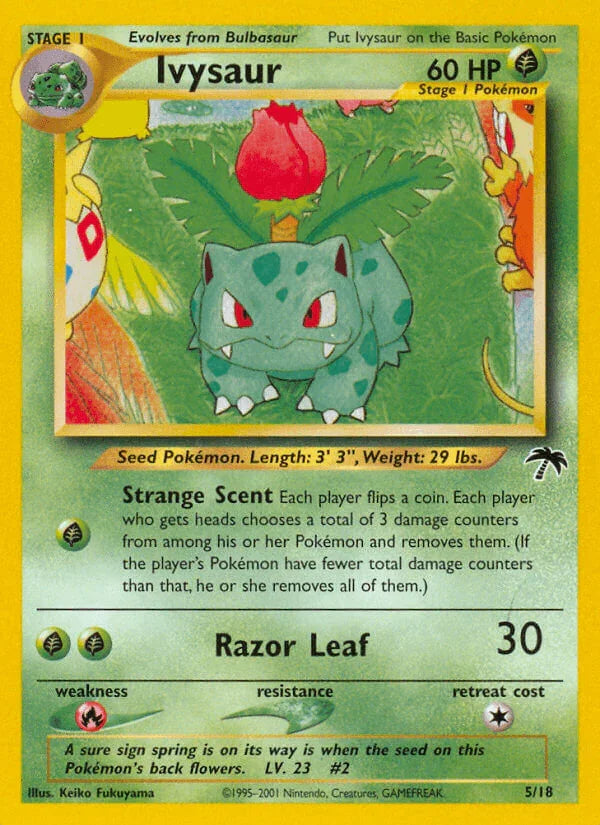 Fire[×2], Grass, Normal, Promo, Southern Islands Ivysaur (5/18) [Southern Islands] - Trading Card World