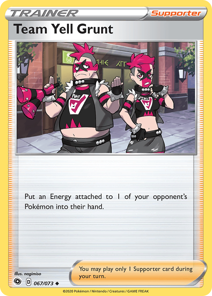 067, Supporter, Sword & Shield: Champion's Path, Uncommon Team Yell Grunt (067/073) [Sword & Shield: Champion's Path] - Trading Card World
