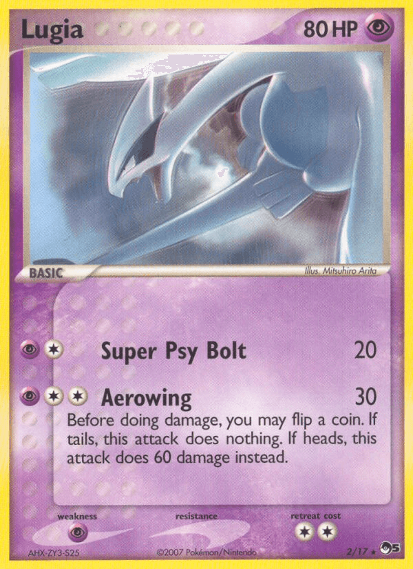 Holofoil, Normal, POP Series 5, Psychic, Psychic[×2], Rare Lugia (2/17) [POP Series 5] - Trading Card World