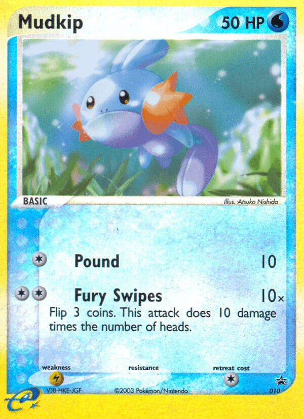 010, Black Star Promo, Holofoil, Lightning[×2], Nintendo: Black Star Promos, Reverse Holofoil, Water Mudkip (010) [Nintendo: Black Star Promos] - Trading Card World