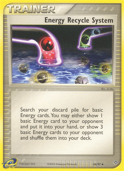 84, EX: Dragon, Item, Normal, Reverse Holofoil, Uncommon Energy Recycle System (84/97) [EX: Dragon] - Trading Card World