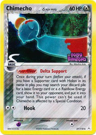37, EX: Holon Phantoms, Metal, Psychic[×2], Reverse Holofoil, Uncommon Chimecho (37/110) (Delta Species) (Stamped) [EX: Holon Phantoms] - Trading Card World