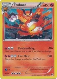 26, Black & White: Boundaries Crossed, Fire, Holo Rare, Holofoil, Wx2 Emboar (26/149) (Cosmos Holo) (Blister Exclusive) [Black & White: Boundaries Crossed] - Trading Card World