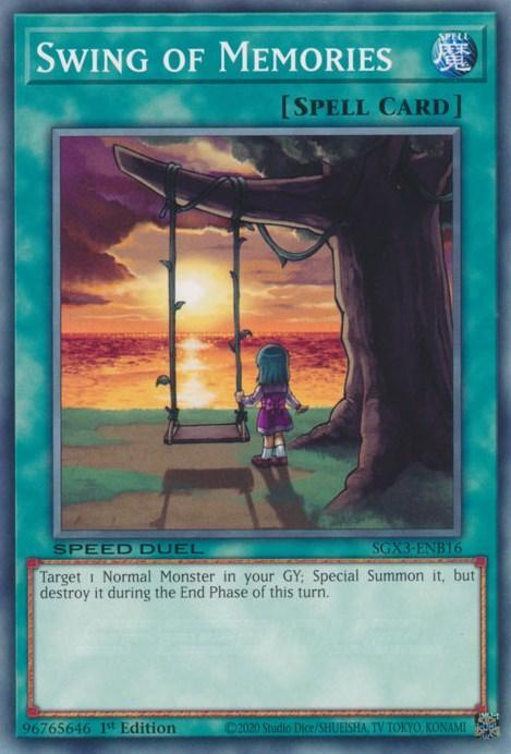 1st Edition, Common, Normal Spell, Speed Duel GX: Duelists of Shadows, Spell Swing of Memories [SGX3-ENB16] Common - Trading Card World