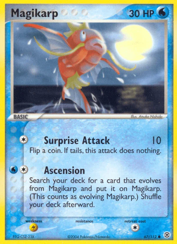 67, Common, EX: FireRed & LeafGreen, Lightning[×2], Normal, Reverse Holofoil, Water Magikarp (67/112) [EX: FireRed & LeafGreen] - Trading Card World