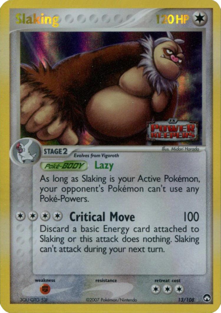 13, Colorless, EX: Power Keepers, Fighting[×2], Holo Rare, Reverse Holofoil Slaking (13/108) (Stamped) [EX: Power Keepers] - Trading Card World