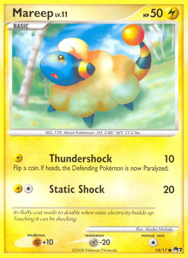 14, Common, Fighting[+10], Lightning, Metal[-20], Normal, POP Series 7 Mareep (14/17) [POP Series 7] - Trading Card World