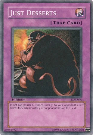 1st Edition, Common, Normal Trap, Starter Deck: Kaiba, Trap, Unlimited Just Desserts [SDK-040] Common - Trading Card World