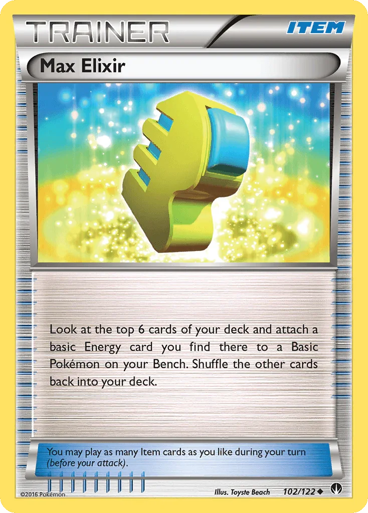 102, Item, Normal, Reverse Holofoil, Uncommon, XY: BREAKpoint Max Elixir (102/122) [XY: BREAKpoint] - Trading Card World