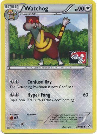 79, Black & White: Base Set, Colorless, Fighting[×2], Promo, Reverse Holofoil Watchog (79/114) (League Promo) [Black & White: Base Set] - Trading Card World