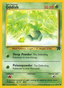 63, Common, Fire[×2], Grass, Normal, Team Rocket Unlimited Oddish (63/82) [Team Rocket Unlimited] - Trading Card World