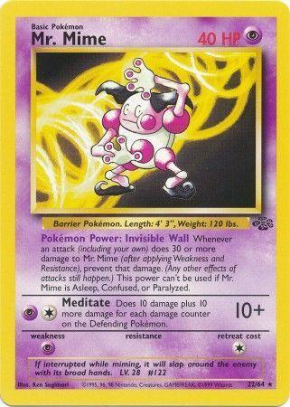 22, Jungle Unlimited, Normal, Psychic, Psychic[×2], Rare Mr. Mime (22/64) [Jungle Unlimited] - Trading Card World