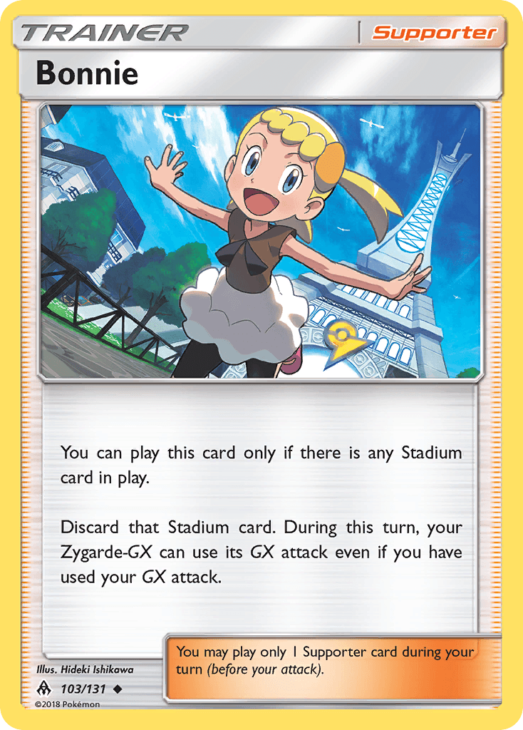 103, Normal, Reverse Holofoil, Sun & Moon: Forbidden Light, Supporter, Uncommon Bonnie (103/131) [Sun & Moon: Forbidden Light] - Trading Card World