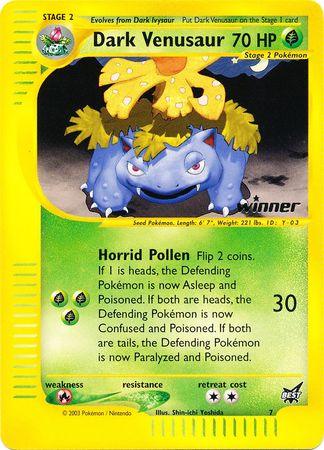 Best of Promos, Fire[×2], Grass, Holofoil, noPrice, Normal, Promo, Reverse Holofoil Dark Venusaur (7) (Winner) [Best of Promos] - Trading Card World
