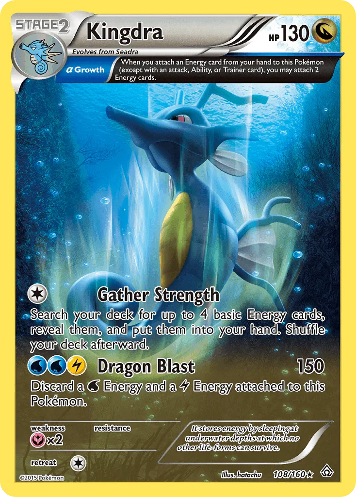 108, Dragon, Fairy[×2], Holo Rare, Holofoil, Reverse Holofoil, XY: Primal Clash Kingdra (108/160) [XY: Primal Clash] - Trading Card World