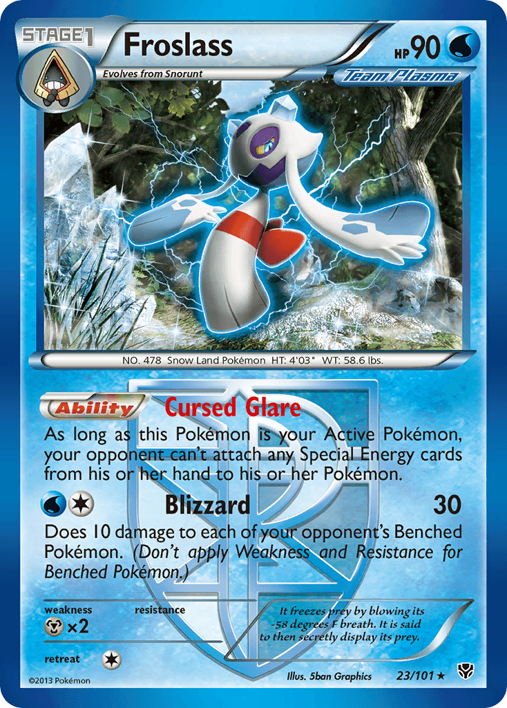 23, Black & White: Plasma Blast, Metal[×2], Normal, Rare, Reverse Holofoil, Water Froslass (23/101) [Black & White: Plasma Blast] - Trading Card World