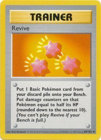 89, Base Set Shadowless Unlimited, Normal, Trainer, Uncommon Revive (89/102) [Base Set Shadowless Unlimited] - Trading Card World