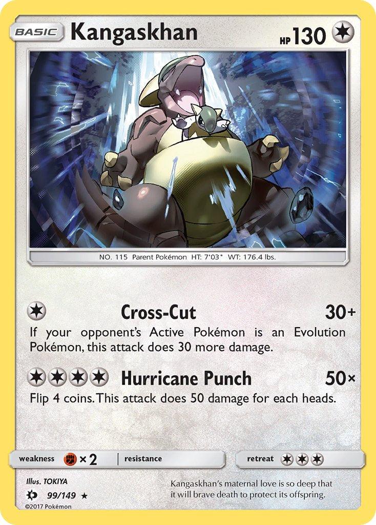 99, Colorless, Fighting[×2], Normal, Rare, Sun & Moon: Base Set Kangaskhan (99/149) (Theme Deck Exclusive) [Sun & Moon: Base Set] - Trading Card World